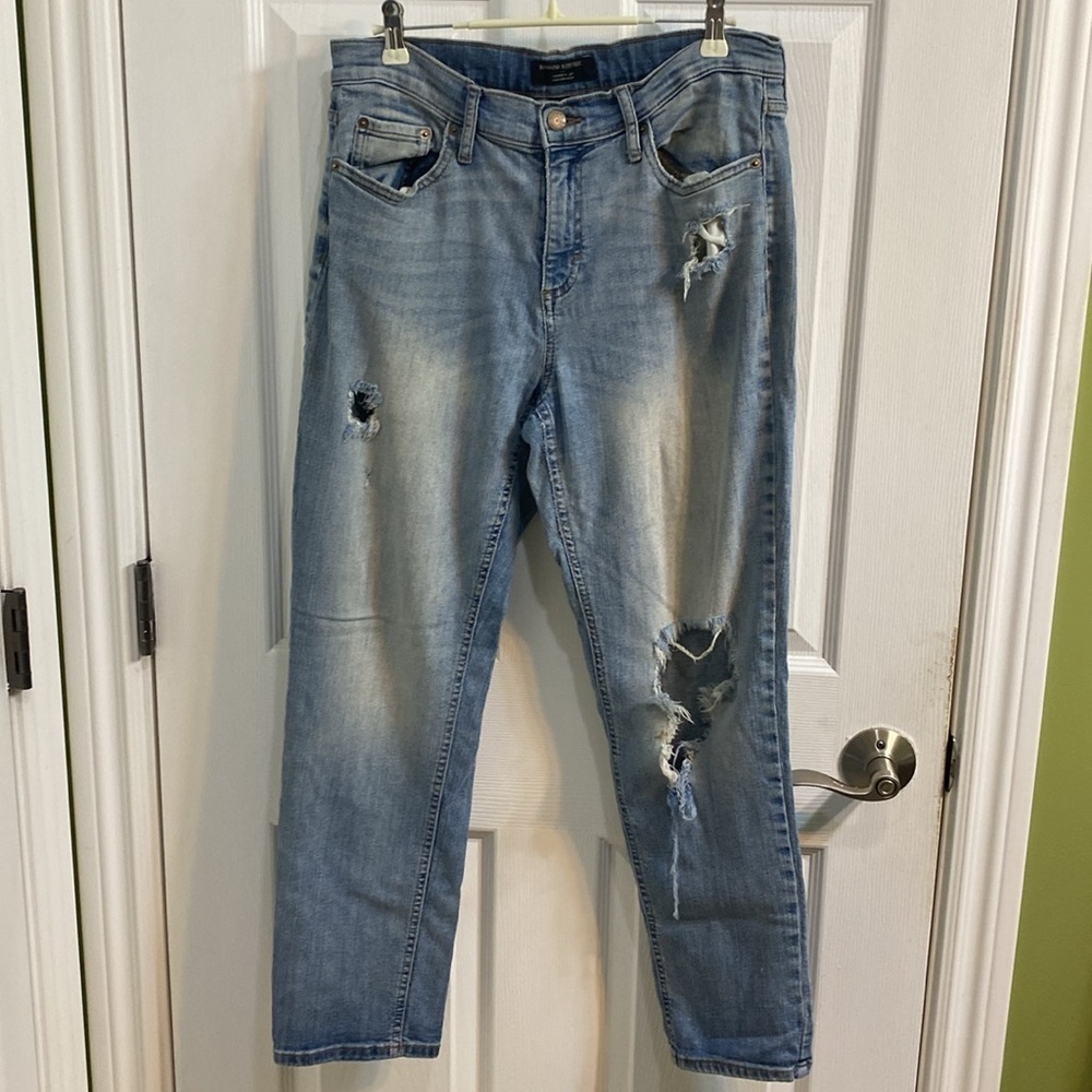 Banana Republic Girlfriend Distressed Denim Jeans Women’s Size 28 6 Casual Fall